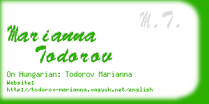 marianna todorov business card